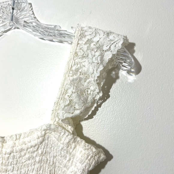 Anthropologie Maeve Anastasi Lace White Midi Dress - Picture 9 of 12